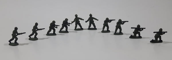 Miniature Tiny 7/8" Tall Rubber Soldiers Set of 10