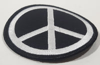 Black and Grey Peace Sign 3" Embroidered Fabric Patch Badge