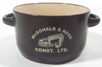 McDonald & Ross Const. LTD. Brown Double Handled Ceramic Bowl Mug