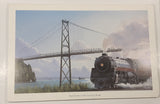 Max Jacquiard Royal Hudson Under Lions Gate Bridge Train Painting 11" x 18" Foam Board Salesman SAMPLE Print