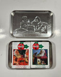 1999 Coca Cola Nostalgia Playing Cards and Collectible Santa Claus Christmas Tin 2 Decks New in Package