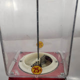 Vintage Northwestern MORRIS ILLINOIS Red Metal with Plastic Globe 17 1/2" Tall Gumball Candy Dispenser Vending Machine with Two Keys