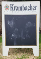 Krombacher Beer Eine Perle Der Natur 29" x "41 White Heavy Plastic Double Sided Fold Out Chalkboard Sidewalk Sign