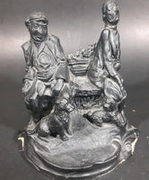 Vintage 1960s "Our Dogs" Bonded Irish Stone Sculpture Signed P. Dunn - Treasure Valley Antiques & Collectibles