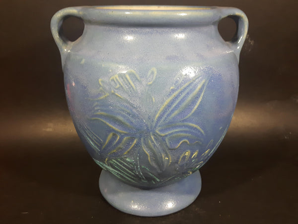 1940s Raised Relief Pottery Vase (No Lid) - Treasure Valley Antiques & Collectibles