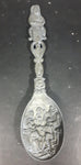 Antique Medieval Pewter or Lead Decorative Raised Spoon