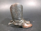 1930s Very Rare Trophy Craft Miniature Copper Cowboy Boots - Treasure Valley Antiques & Collectibles