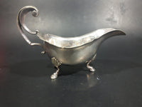Antique 1850-1899 Electroplated Silver Victorian Footed Gravy Boat Pourer - Treasure Valley Antiques & Collectibles