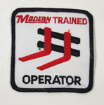 Modern Trained Forklift Operator 3" x 3" Embroidered Fabric Patch Badge