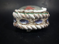Vintage Mazatlan, Mexico Real Shell Plastic Crab Under Dome Keepsake Trinket Box - Treasure Valley Antiques & Collectibles