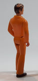 Vintage 1970s Tonka Play People Male Orange Clothing Man 3 1/2" Tall Plastic Toy Action Figure Made in Hong Kong